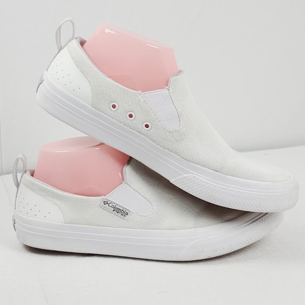 Columbia Women's White Dorado PFG Slip-On Casual Sneaker Shoes Size 8.5 - Picture 2 of 8